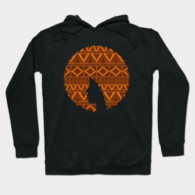 Afro Hair Woman with African Pattern, Black History Hoodie by logiamerch