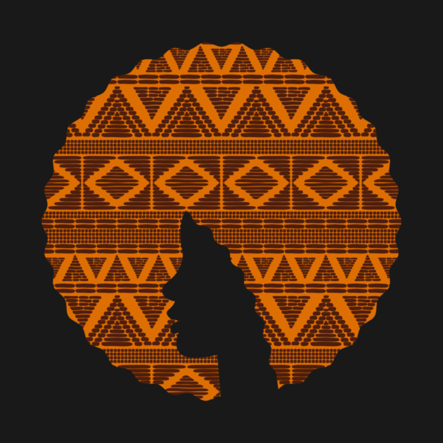 Afro Hair Woman with African Pattern, Black History by logiamerch