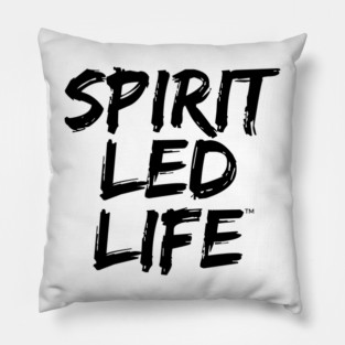 Spirit Led Life Black Pillow