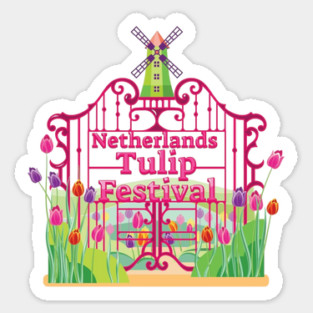 Tulip Festival Windmill Gates Sticker