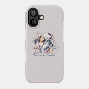 Watercolor Bulldog Phone Case