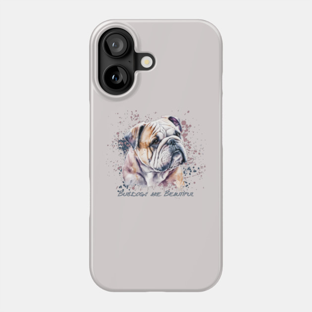 Watercolor Bulldog Phone Case by HolidayBug