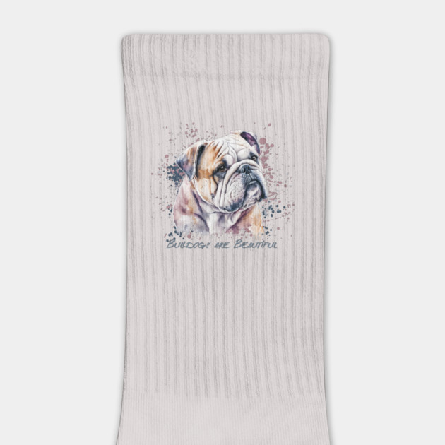 Watercolor Bulldog by HolidayBug