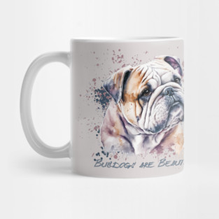 Watercolor Bulldog Mug