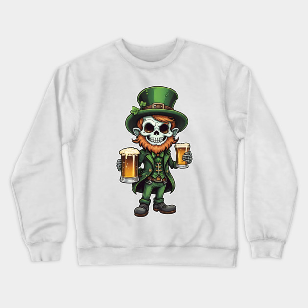 Skeleton Leprechaun 1 Crewneck Sweatshirt by Grave Digs