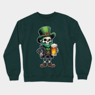 Skeleton Leprechaun 2 Crewneck Sweatshirt