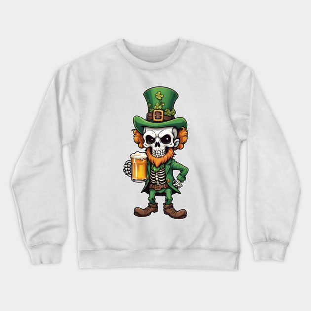 Skeleton Leprechaun 3 Crewneck Sweatshirt by Grave Digs
