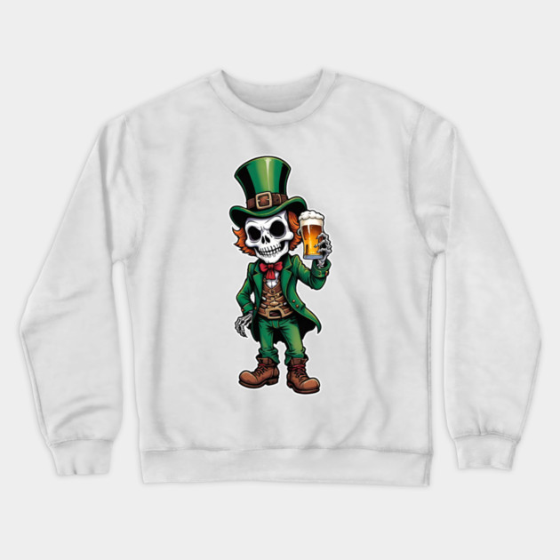 Skeleton Leprechaun 4 Crewneck Sweatshirt by Grave Digs