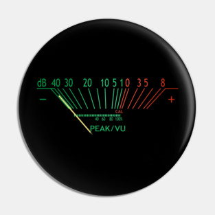 Analog VU meter sound engineers Pin