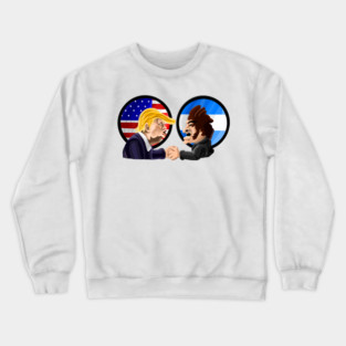 Donald Trump x Javier Milei Argentina/USA FLAGS Crewneck Sweatshirt