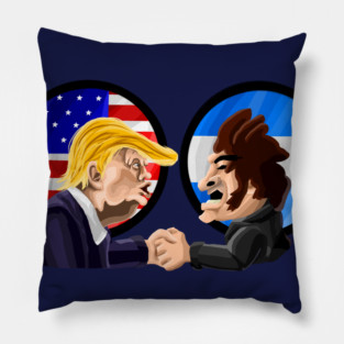 Donald Trump x Javier Milei Argentina/USA FLAGS Pillow