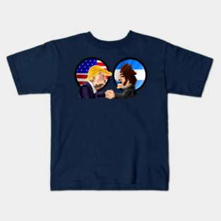 Donald Trump x Javier Milei Argentina/USA FLAGS Kids T-Shirt