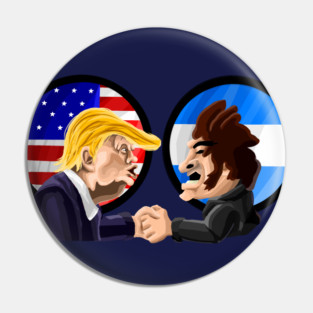 Donald Trump x Javier Milei Argentina/USA FLAGS Pin