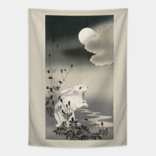 Rabbit and the Moon Tapestry