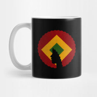 Afro Hair Woman with African Rasta Colors, Black History Mug