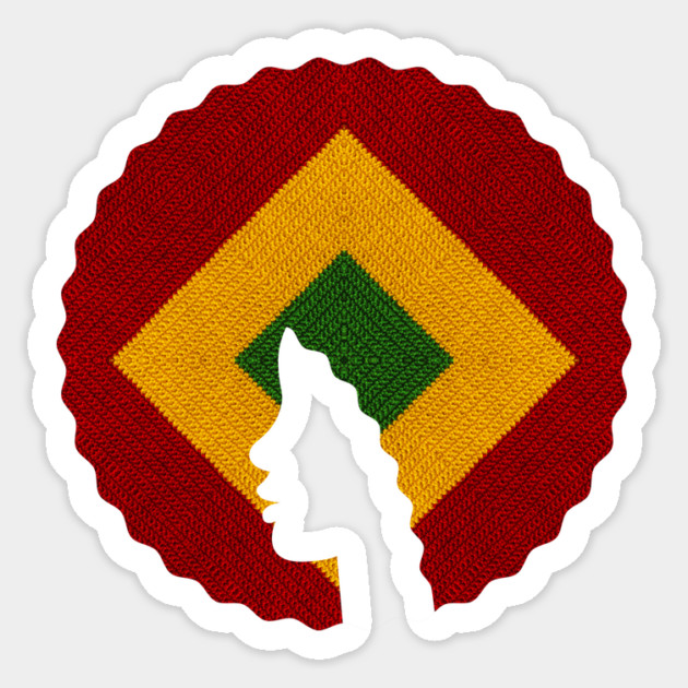 Afro Hair Woman with African Rasta Colors, Black History Sticker by logiamerch