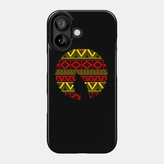 Afro Hair Woman with African Pattern, Black History Phone Case by logiamerch