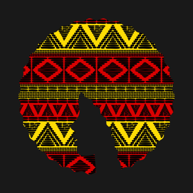 Afro Hair Woman with African Pattern, Black History by logiamerch