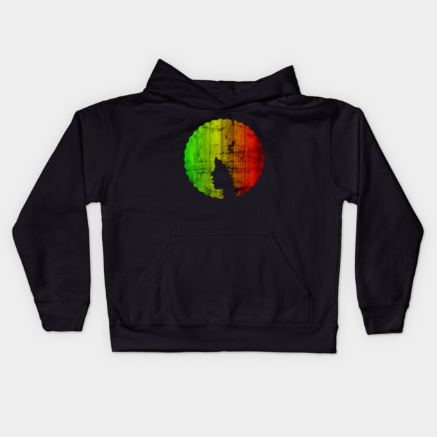 Afro Hair Woman with African Rasta Colors, Black History Kids Hoodie by logiamerch