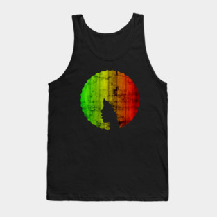 Afro Hair Woman with African Rasta Colors, Black History Tank Top