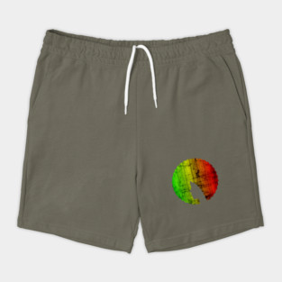 Afro Hair Woman with African Rasta Colors, Black History Shorts