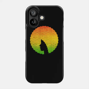 Afro Hair Woman with African Rasta Colors, Black History Phone Case