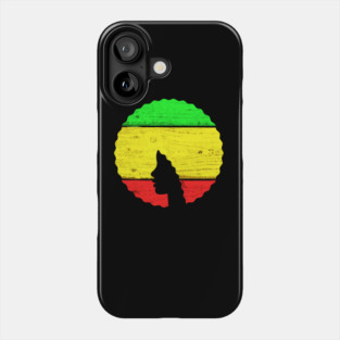 Afro Hair Woman with African Rasta Colors, Black History Phone Case
