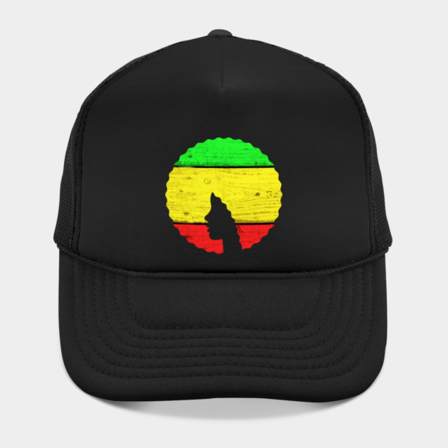 Afro Hair Woman with African Rasta Colors, Black History by logiamerch