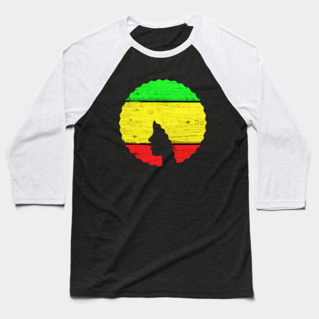 Afro Hair Woman with African Rasta Colors, Black History Baseball T-Shirt by logiamerch