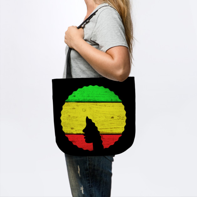 Afro Hair Woman with African Rasta Colors, Black History by logiamerch