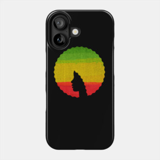 Afro Hair Woman with African Rasta Colors, Black History Phone Case