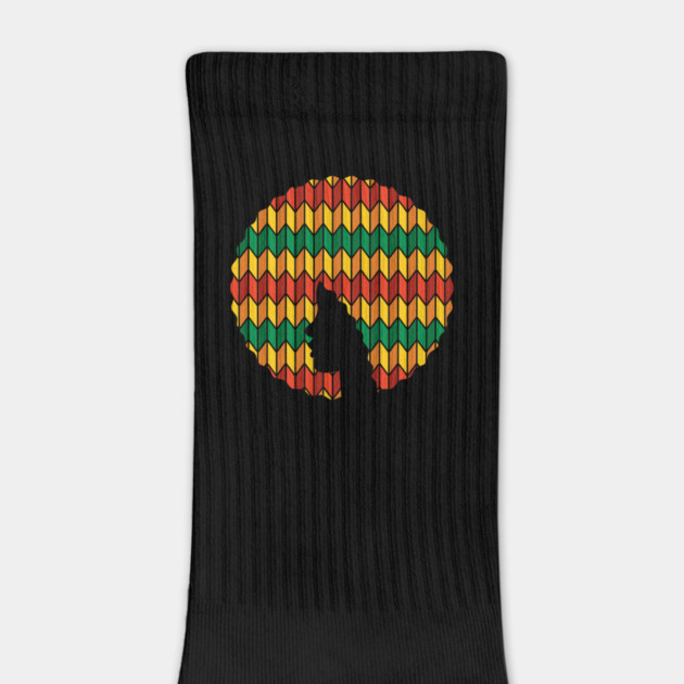 Afro Hair Woman with African Rasta Colors, Black History by logiamerch