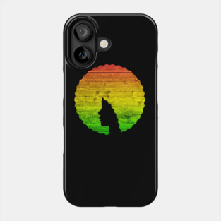 Afro Hair Woman with African Rasta Colors, Black History Phone Case