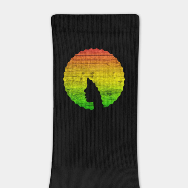 Afro Hair Woman with African Rasta Colors, Black History by logiamerch