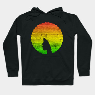 Afro Hair Woman with African Rasta Colors, Black History Hoodie