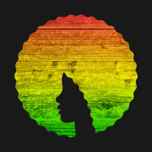 Afro Hair Woman with African Rasta Colors, Black History T-Shirt