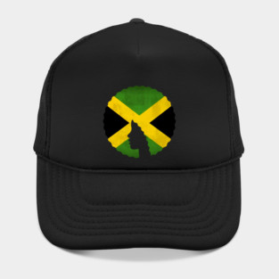 Afro Hair Woman with Jamaica Colors, Black History Hat