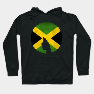 Afro Hair Woman with Jamaica Colors, Black History Hoodie