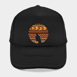 Afro Hair Woman with African Pattern, Black History Hat