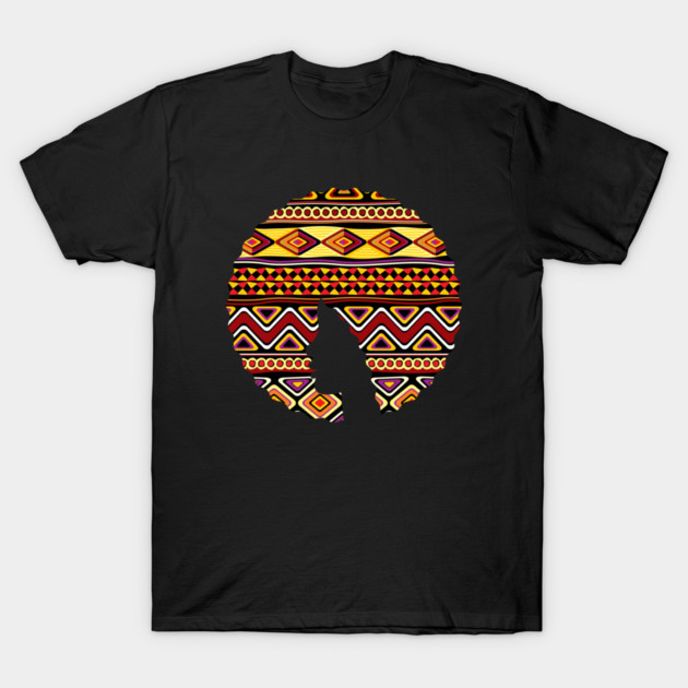 Afro Hair Woman with African Pattern, Black History T-Shirt by logiamerch