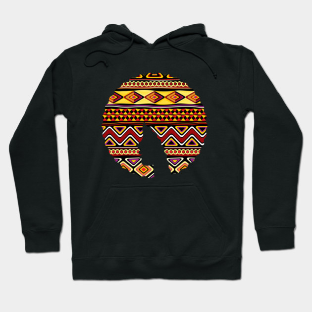 Afro Hair Woman with African Pattern, Black History Hoodie by logiamerch