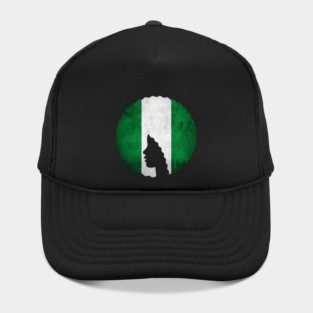 Afro Hair Woman with African Nigerian Colors, Black History Hat