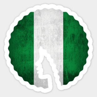 Afro Hair Woman with African Nigerian Colors, Black History Magnet