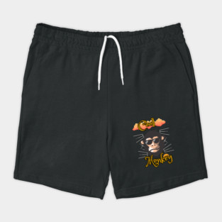 Cool Monkey with Sunglasses – Funny Animal Graphic Shorts