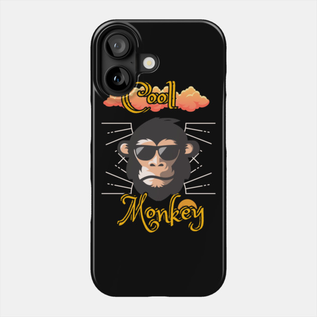 Cool Monkey with Sunglasses – Funny Animal Graphic Phone Case by MakerMind8.2