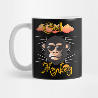 Cool Monkey with Sunglasses – Funny Animal Graphic Mug