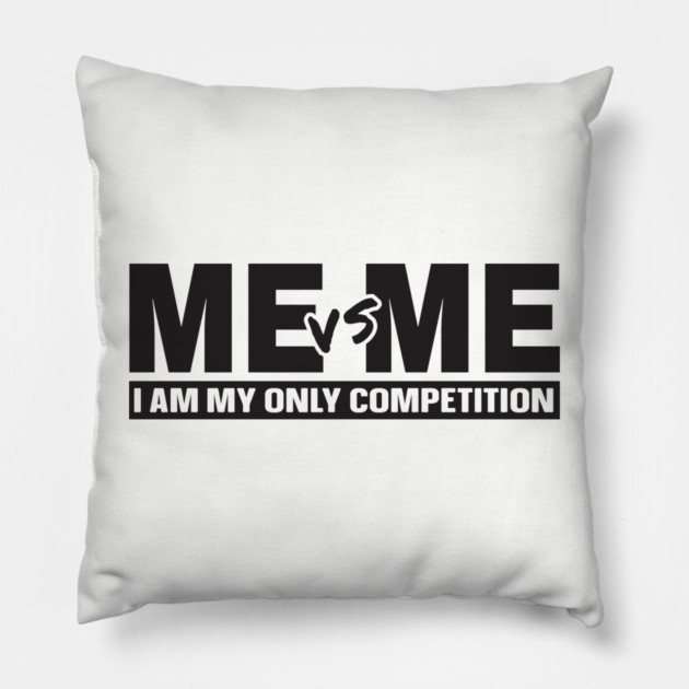Me vs Me Pillow by UrbanLifeApparel