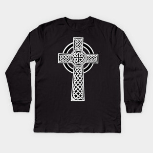 Celtic Cross, Irish Catholic Christian Religious Symbol Kids Long Sleeve T-Shirt