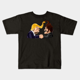 Donald Trump x Javier Milei hair duel Kids T-Shirt