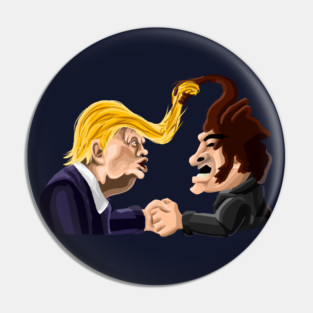 Donald Trump x Javier Milei hair duel Pin
